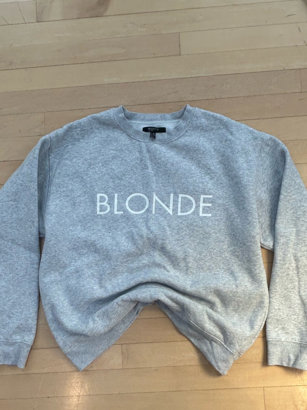 Brunette the label BLONDE Graphic Crewneck Sweatshirt - Gray